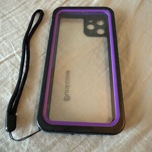 Punkcase for iPhone 11 Pro, Waterproof Case, Purple/Black/Clear